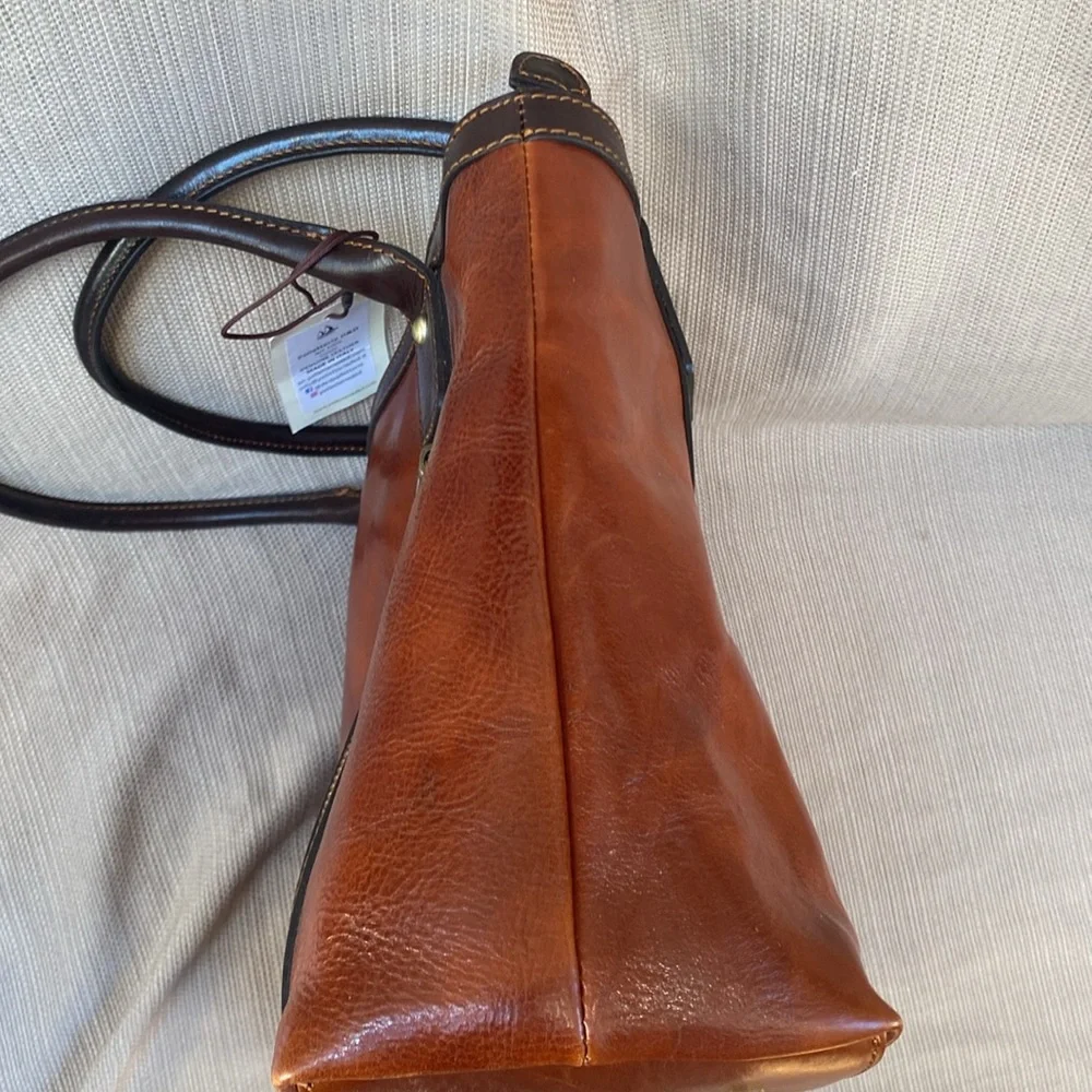 Pelletterie Firenze Cognac Italian leather handmade handbag - Picture 13 of 13